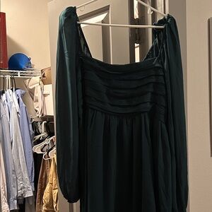 Abercrombie & Fitch Elegant Teal Long Sleeve Dress